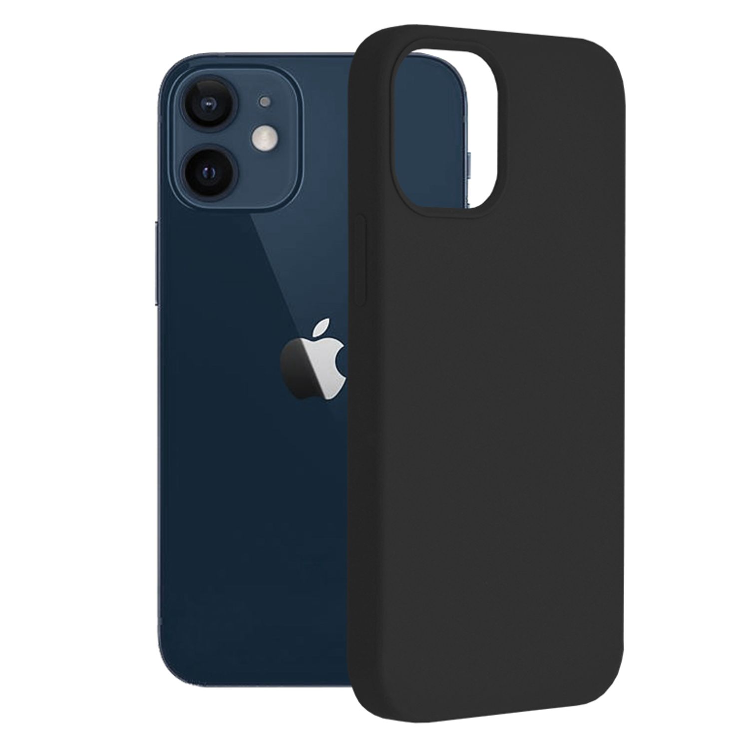 Husa premium Techsuit - Soft Edge Silicone - iPhone 12 Mini - Black fotografia produsului