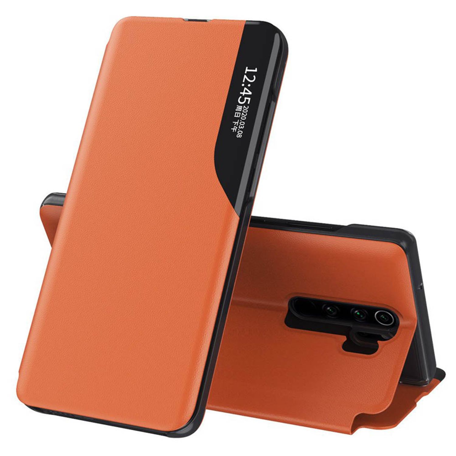Husa tip carte Techsuit - eFold Series - Xiaomi Redmi Note 8 Pro - Orange fotografia produsului