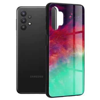 Husa cu spate din sticla techsuit - glaze series - samsung galaxy a32 5g - fiery ocean