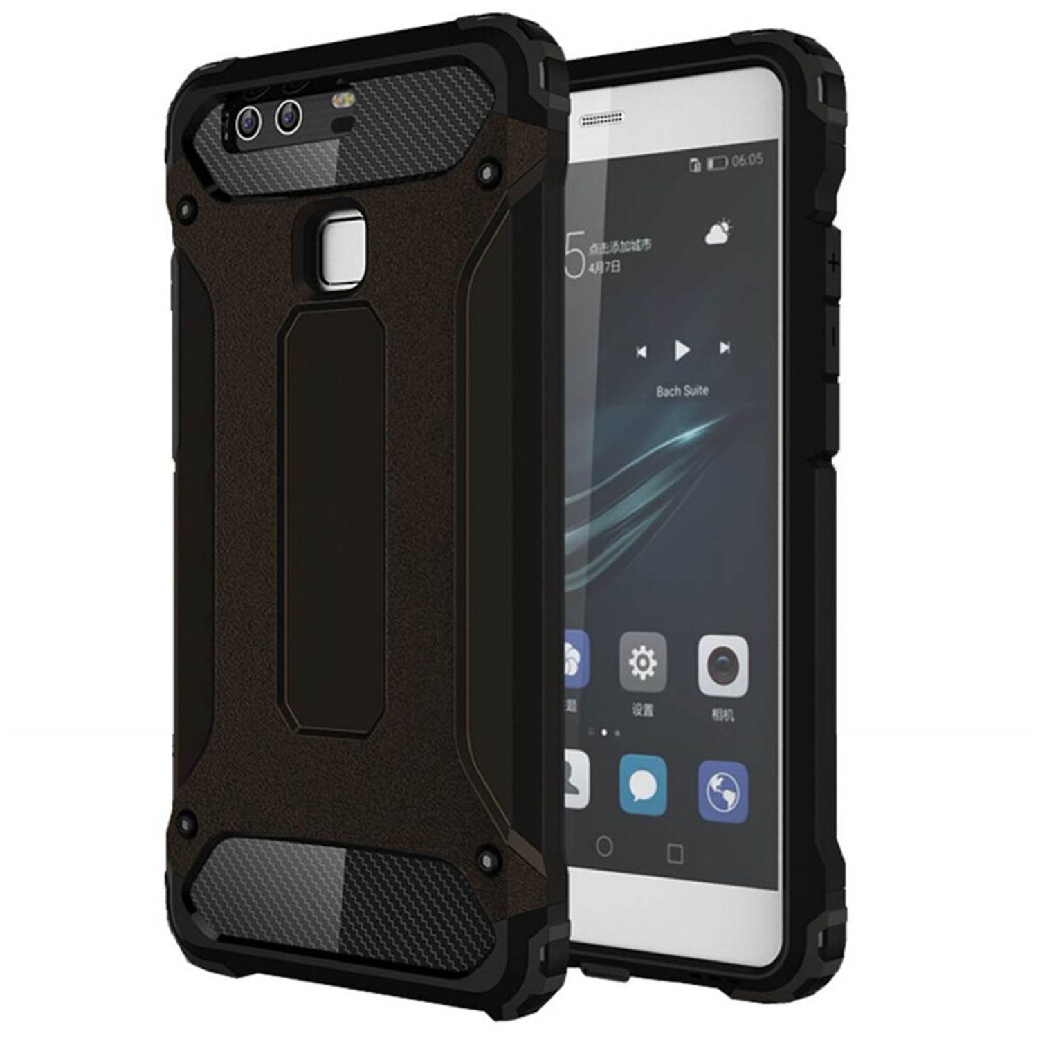 Husa Techsuit - Hybrid Armor - Huawei P9 Plus - Black fotografia produsului