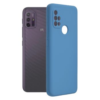 Husa premium techsuit - soft edge silicone - motorola moto g10 / g30 - denim blue