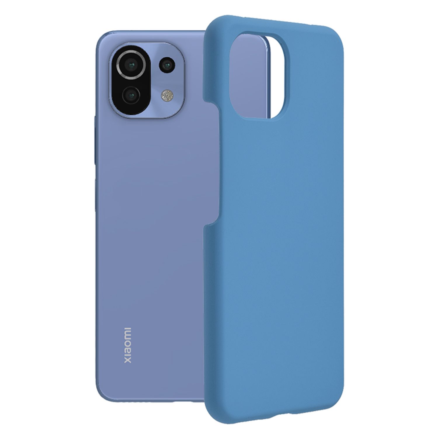 Husa premium Techsuit - Soft Edge Silicone - Xiaomi Mi 11 Lite - Denim Blue fotografia produsului
