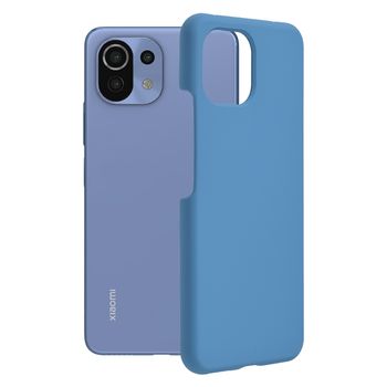 Husa premium techsuit - soft edge silicone - xiaomi mi 11 lite - denim blue