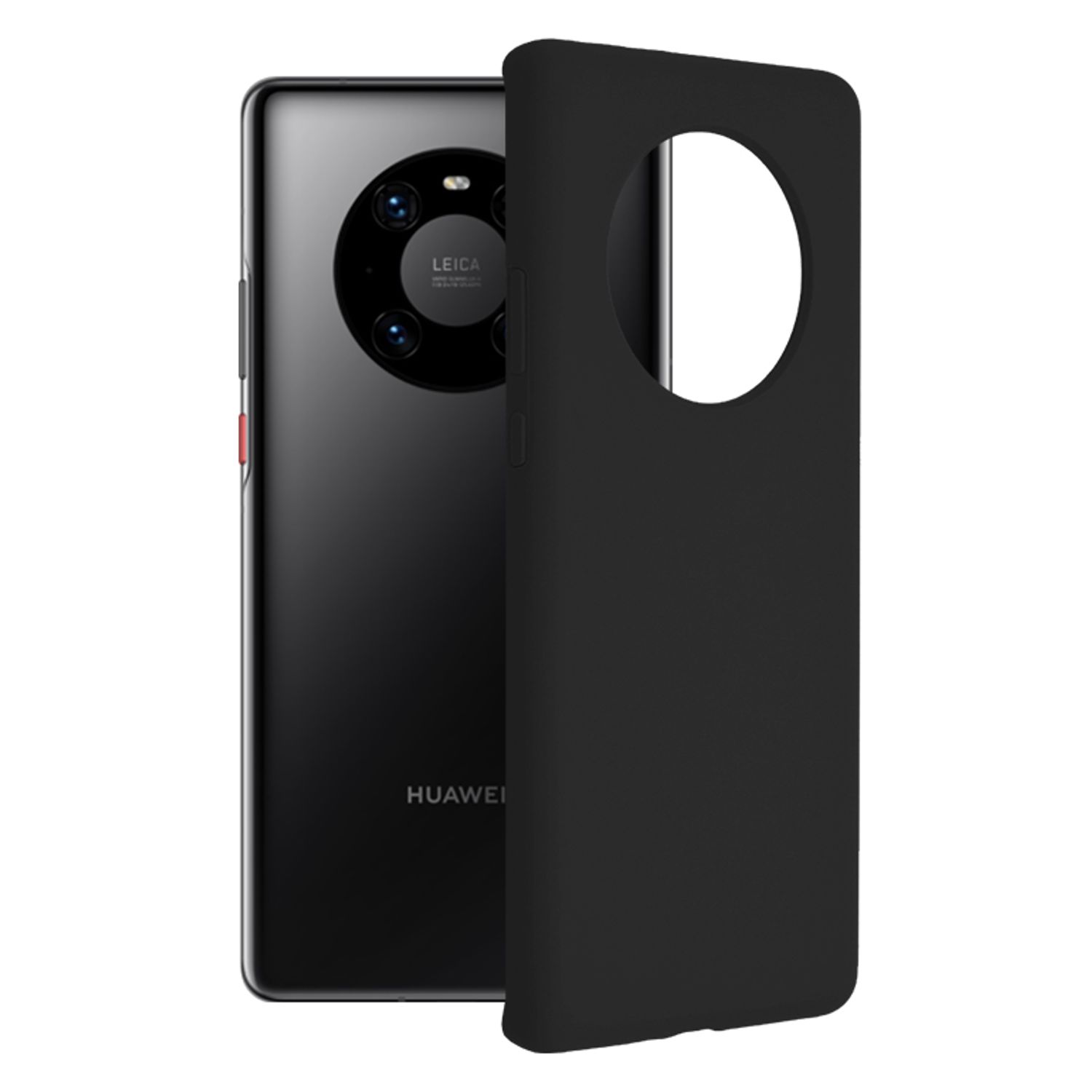 Husa premium Techsuit - Soft Edge Silicone - Huawei Mate 40 Pro - Black fotografia produsului
