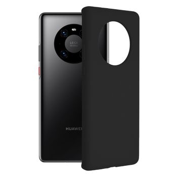 Husa premium techsuit - soft edge silicone - huawei mate 40 pro - black