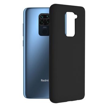 Husa premium techsuit - soft edge silicone - xiaomi redmi note 9 - black