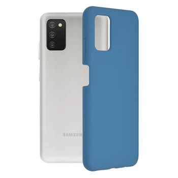 Husa premium techsuit - soft edge silicone - samsung galaxy a03s - denim blue