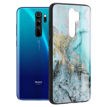 Husa cu spate din sticla techsuit - glaze series - xiaomi redmi note 8 pro - blue ocean