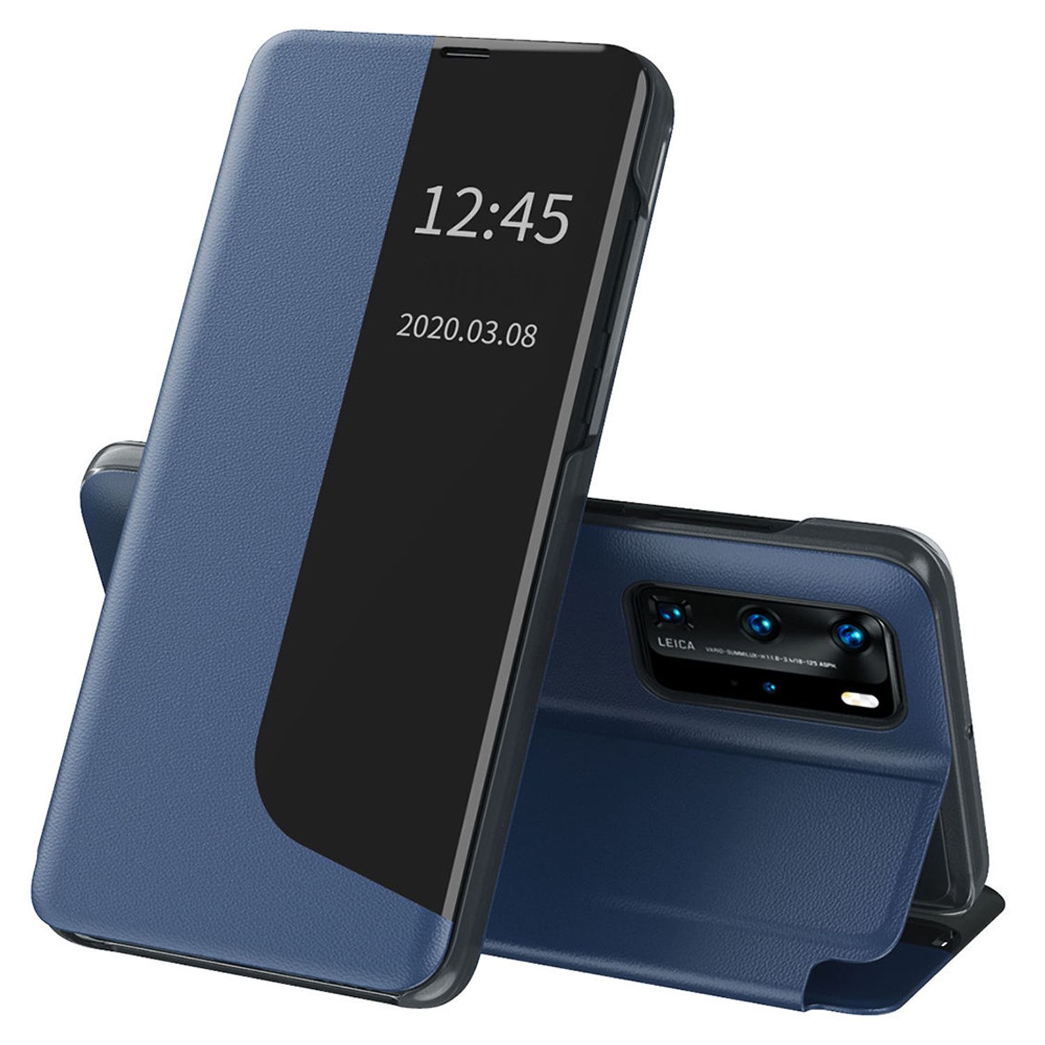 Husa tip carte Techsuit - eFold Series - Huawei P40 Pro - Dark Blue fotografia produsului
