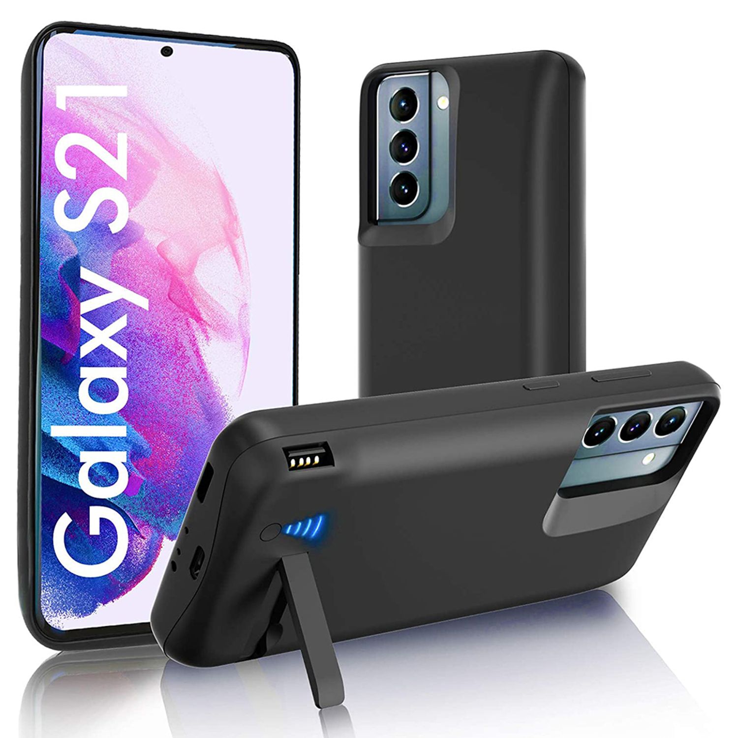 Husa cu acumulator Techsuit - Samsung Galaxy S21 - 4800 mAh - Black fotografia produsului