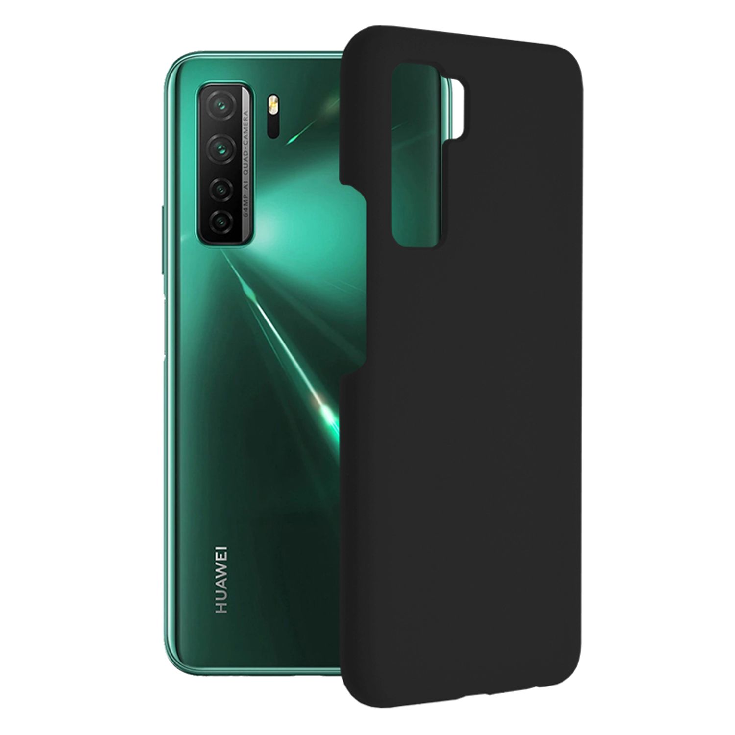 Husa premium Techsuit - Soft Edge Silicone - Huawei P40 Lite 5G - Black fotografia produsului