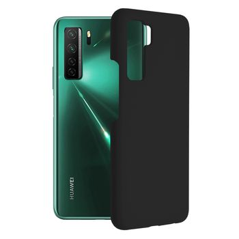 Husa premium techsuit - soft edge silicone - huawei p40 lite 5g - black