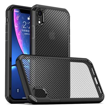 Husa premium techsuit - carbonfuse - iphone xr - black
