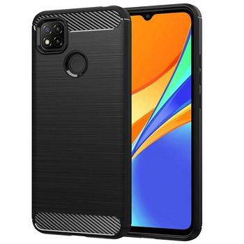 Husa techsuit - carbon silicone - xiaomi redmi 9c - black