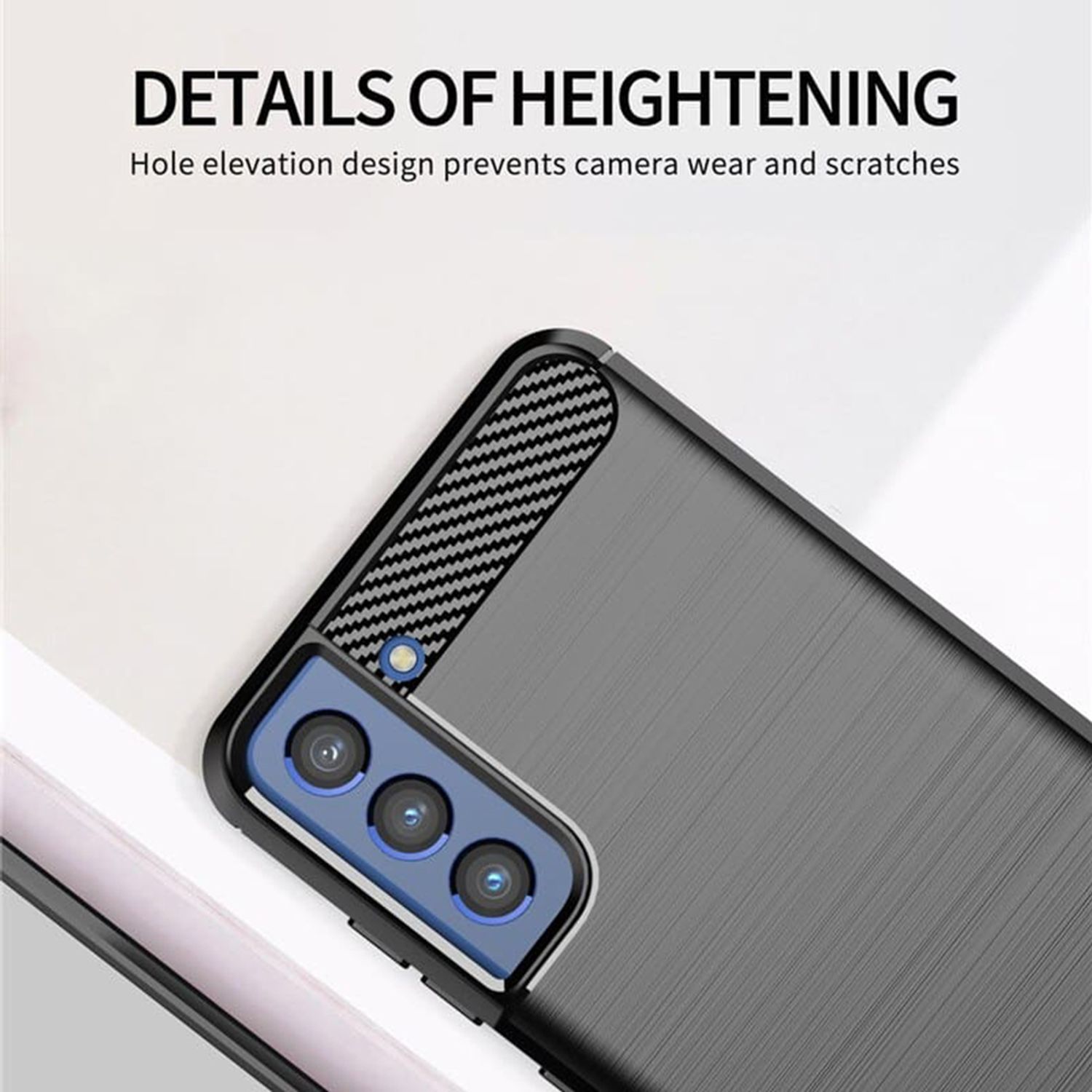Husa Techsuit - Carbon Silicone - Samsung Galaxy S21 FE - Black fotografia produsului View 3 L