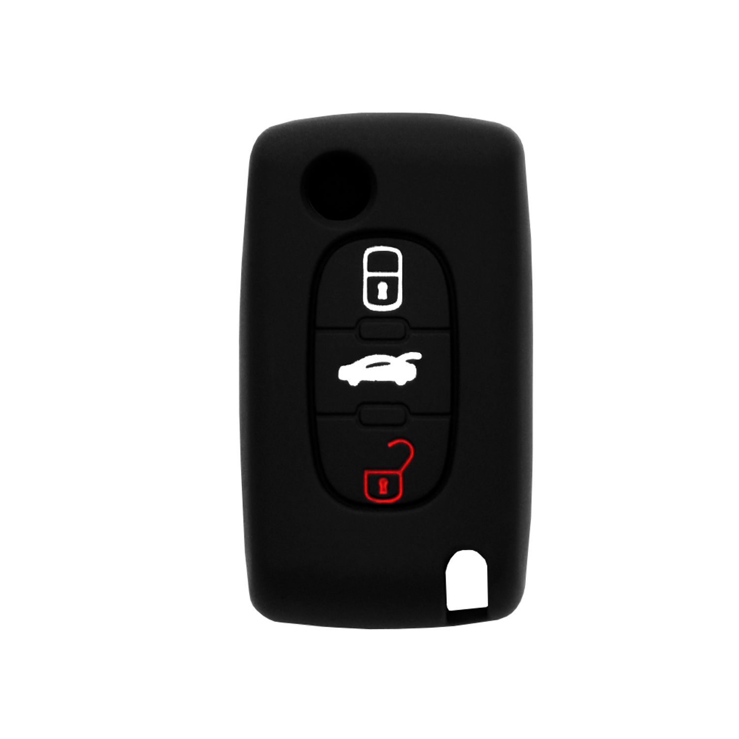 Husa din silicon pentru cheie auto Techsuit - Peugeot 207, Citroen C8 (1002.02) fotografia produsului