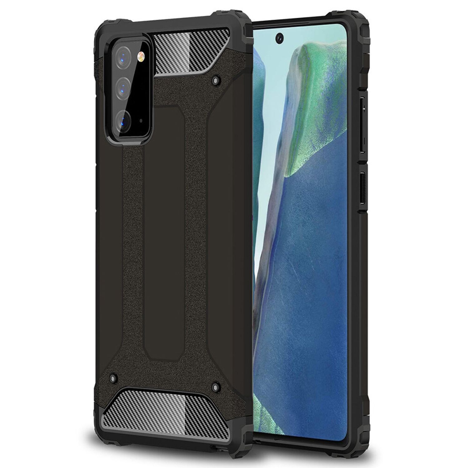 Husa Techsuit - Hybrid Armor - Samsung Galaxy Note 20 - Black fotografia produsului