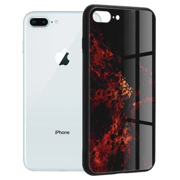 Husa cu spate din sticla Techsuit – Glaze Series – iPhone 7 Plus – Red Nebula elefant.ro imagine noua 2022