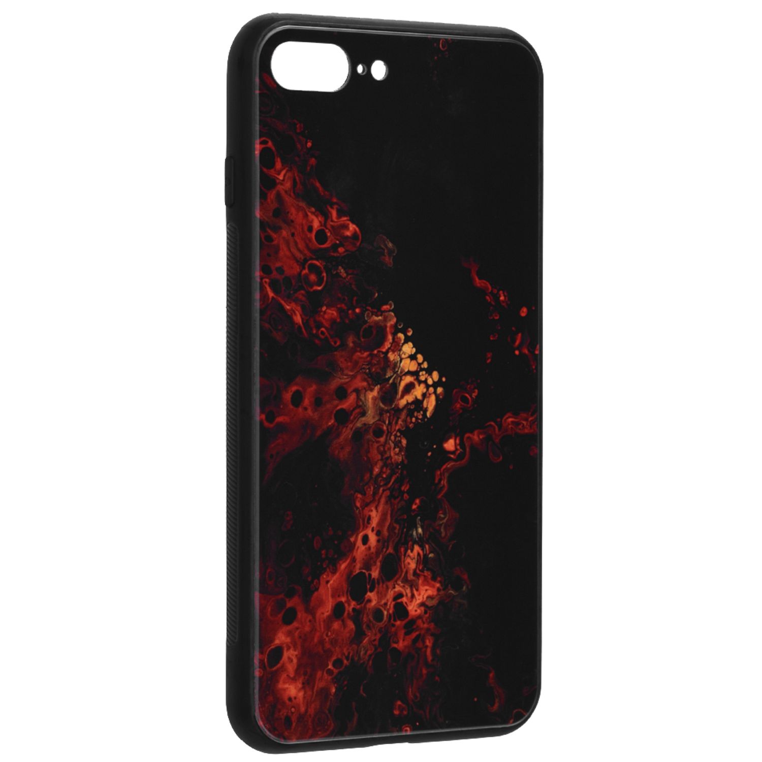 Husa cu spate din sticla Techsuit - Glaze Series - iPhone 7 Plus - Red Nebula fotografia produsului View 2 L