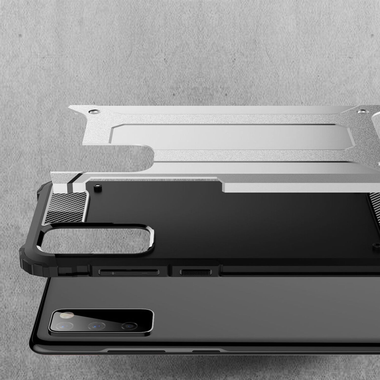 Husa Techsuit - Hybrid Armor - Samsung Galaxy S20 FE - Black fotografia produsului View 3 L