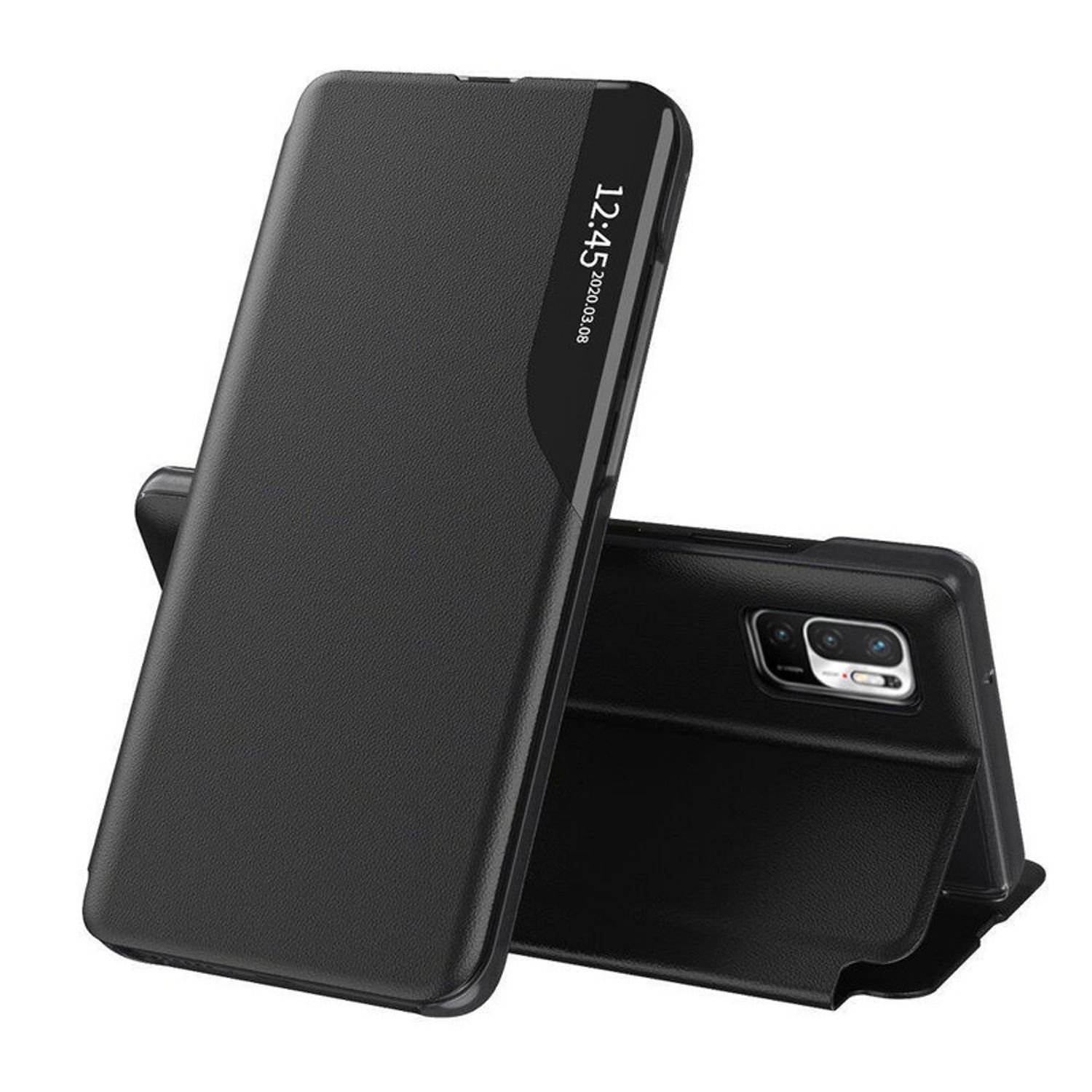 Husa tip carte Techsuit - eFold Series - Xiaomi Poco M3 Pro 5G / 4G - Black fotografia produsului
