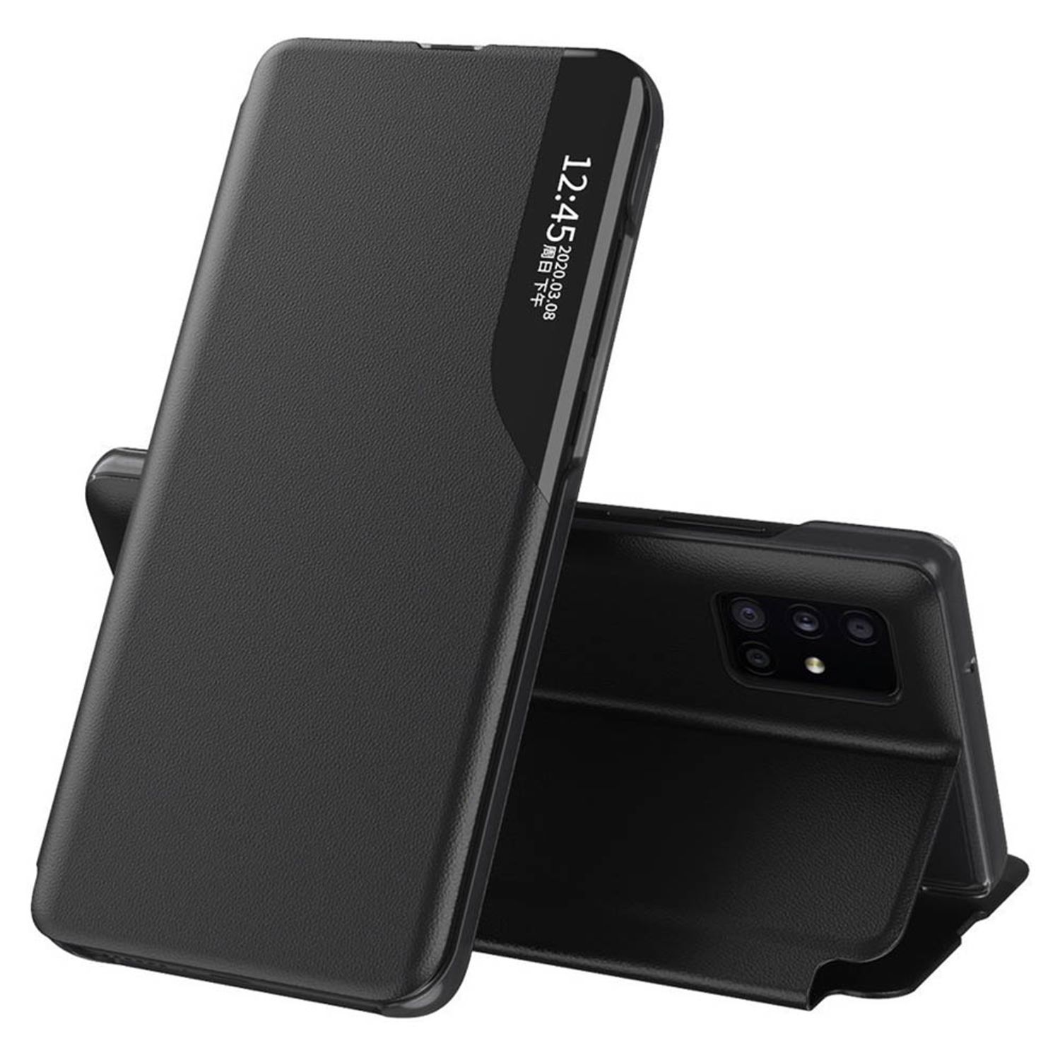 Husa tip carte Techsuit - eFold Series - Samsung Galaxy A51 - Black fotografia produsului