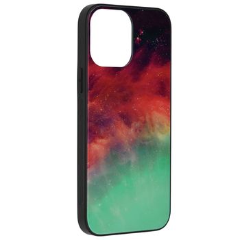 Husa cu spate din sticla techsuit - glaze series - iphone 13 pro max - fiery ocean