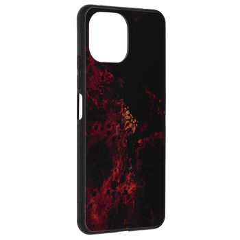 Husa cu spate din sticla techsuit - glaze series - xiaomi mi 11 lite - red nebula