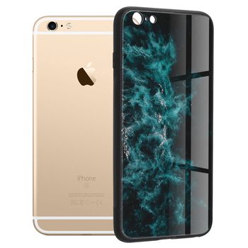 Husa cu spate din sticla techsuit - glaze series - iphone 6 plus - blue nebula
