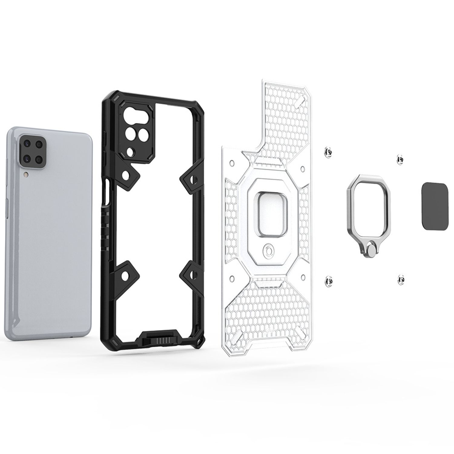 Husa Techsuit - Honeycomb Armor - Samsung Galaxy A12 - violet fotografia produsului View 3 L