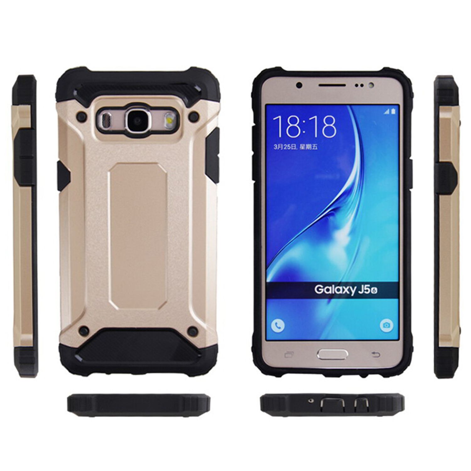 Husa Techsuit - Hybrid Armor - Samsung Galaxy J5 2015 J500 - Black fotografia produsului View 3 L