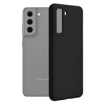 Husa premium techsuit - soft edge silicone - samsung galaxy s21 fe - black