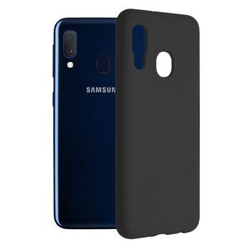Husa premium techsuit - soft edge silicone - samsung galaxy a20e - black
