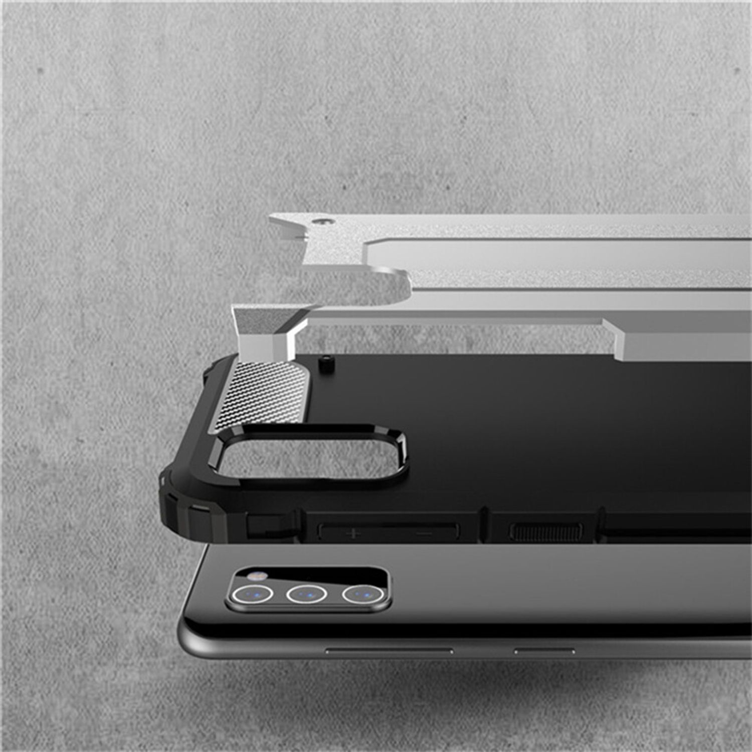 Husa Techsuit - Hybrid Armor - Samsung Galaxy A02s - Black fotografia produsului View 3 L