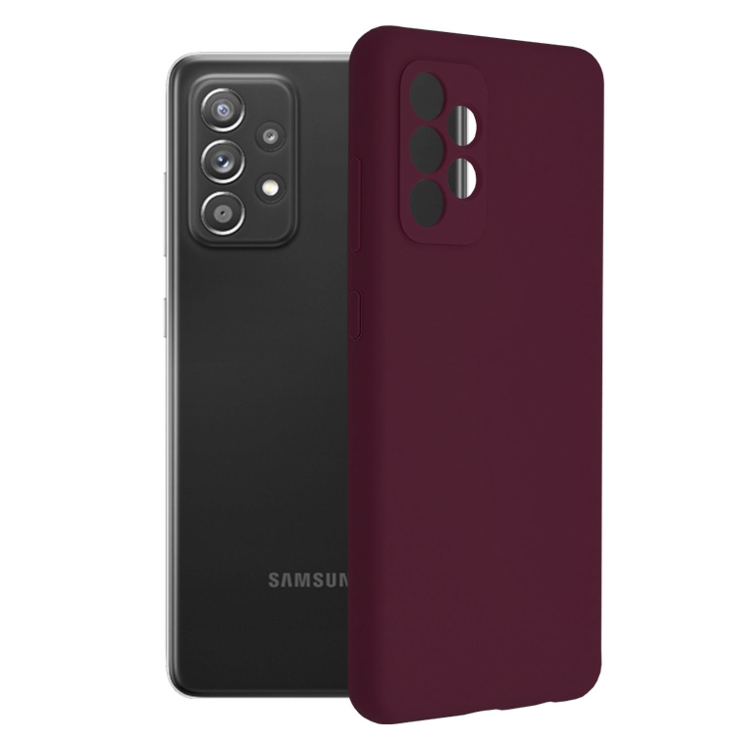 Husa premium Techsuit - Soft Edge Silicone - Samsung Galaxy A72 5G - Plum Violet fotografia produsului