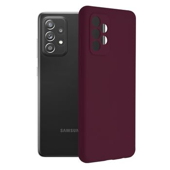 Husa premium techsuit - soft edge silicone - samsung galaxy a72 5g - plum violet