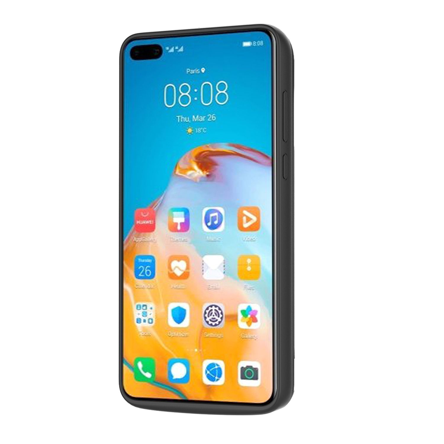 Husa cu acumulator Techsuit - Huawei P40 Pro - 4800 mAh - Black fotografia produsului View 3 L