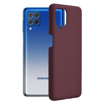 Husa premium techsuit - soft edge silicone - samsung galaxy f62 / m62 - plum violet