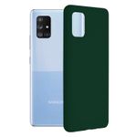 Husa premium Techsuit - Soft Edge Silicone - Samsung Galaxy A71 - Dark Green fotografia produsului