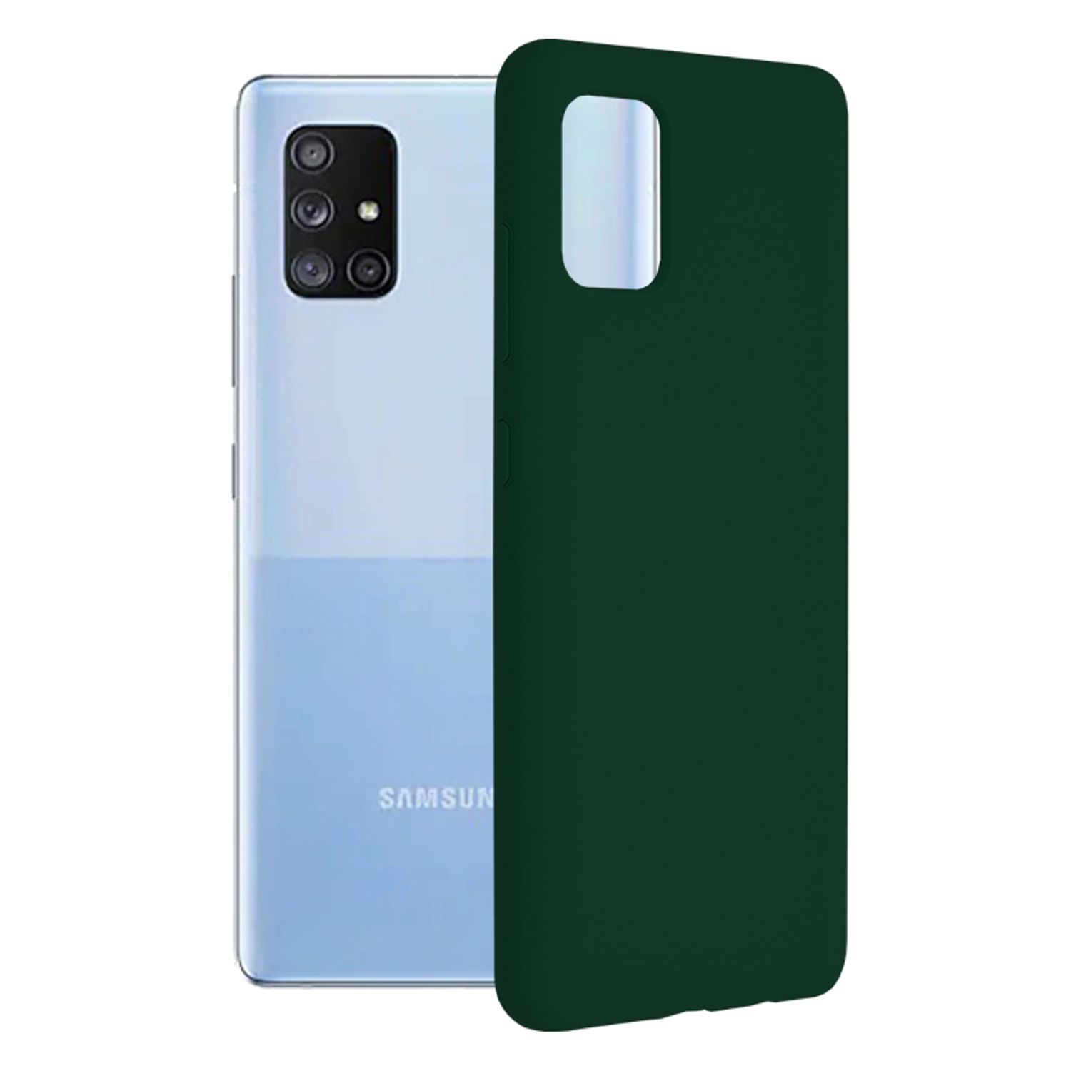 Husa premium Techsuit - Soft Edge Silicone - Samsung Galaxy A71 - Dark Green fotografia produsului