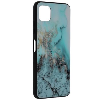 Husa cu spate din sticla techsuit - glaze series - samsung galaxy a22 5g - blue ocean