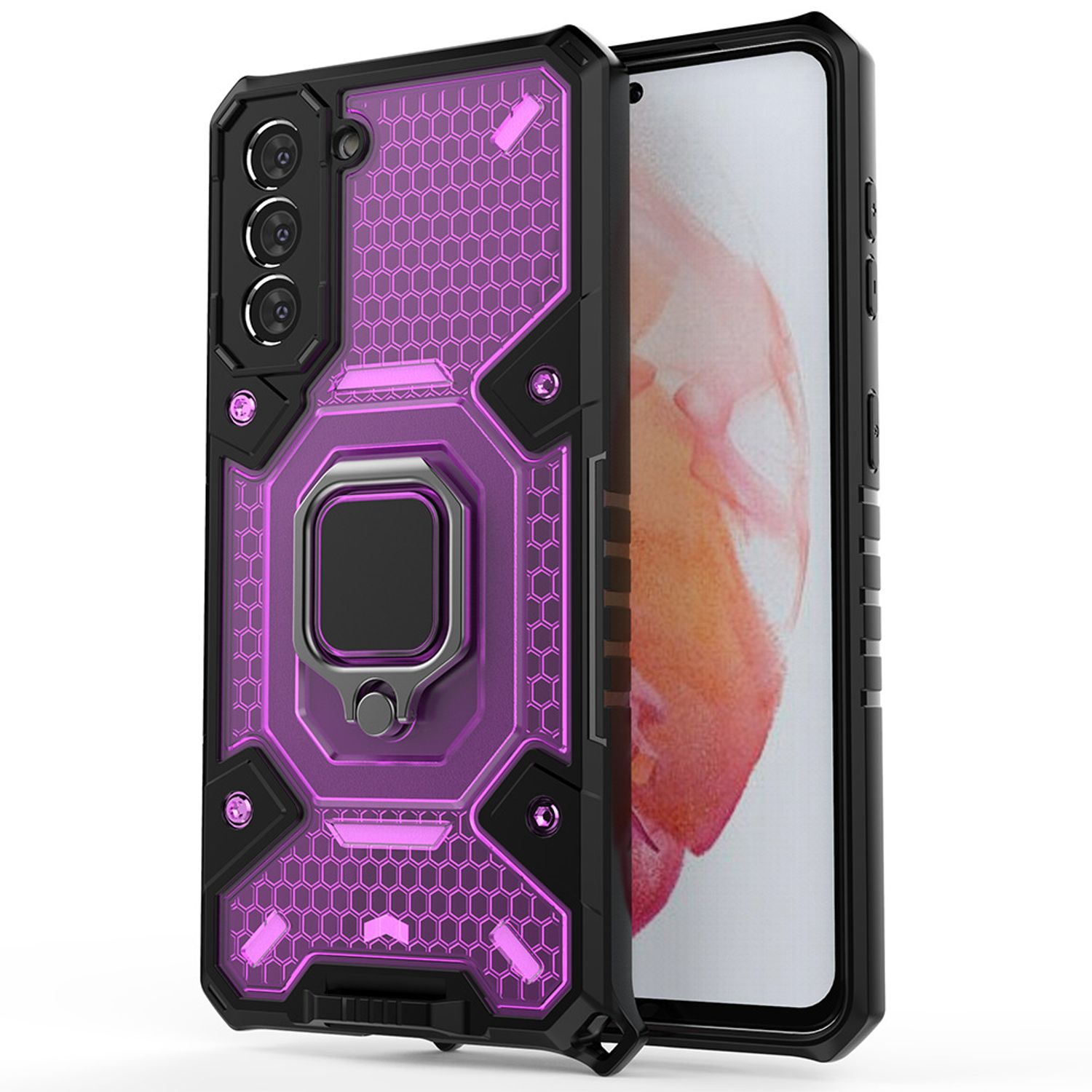 Husa Techsuit - Honeycomb Armor - Samsung Galaxy S21 FE - violet fotografia produsului