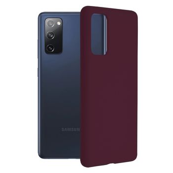 Husa premium techsuit - soft edge silicone - samsung galaxy s20 fe - plum violet
