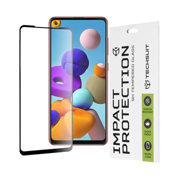 Folie sticla samsung galaxy a21s / a21,full cover, full glue glass, black