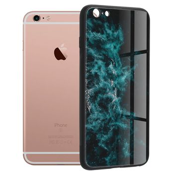 Husa cu spate din sticla techsuit - glaze series - iphone 6 / 6s - blue nebula