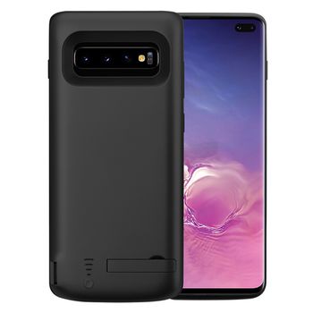 Husa cu acumulator techsuit - samsung galaxy s10 plus - 6000 mah - black