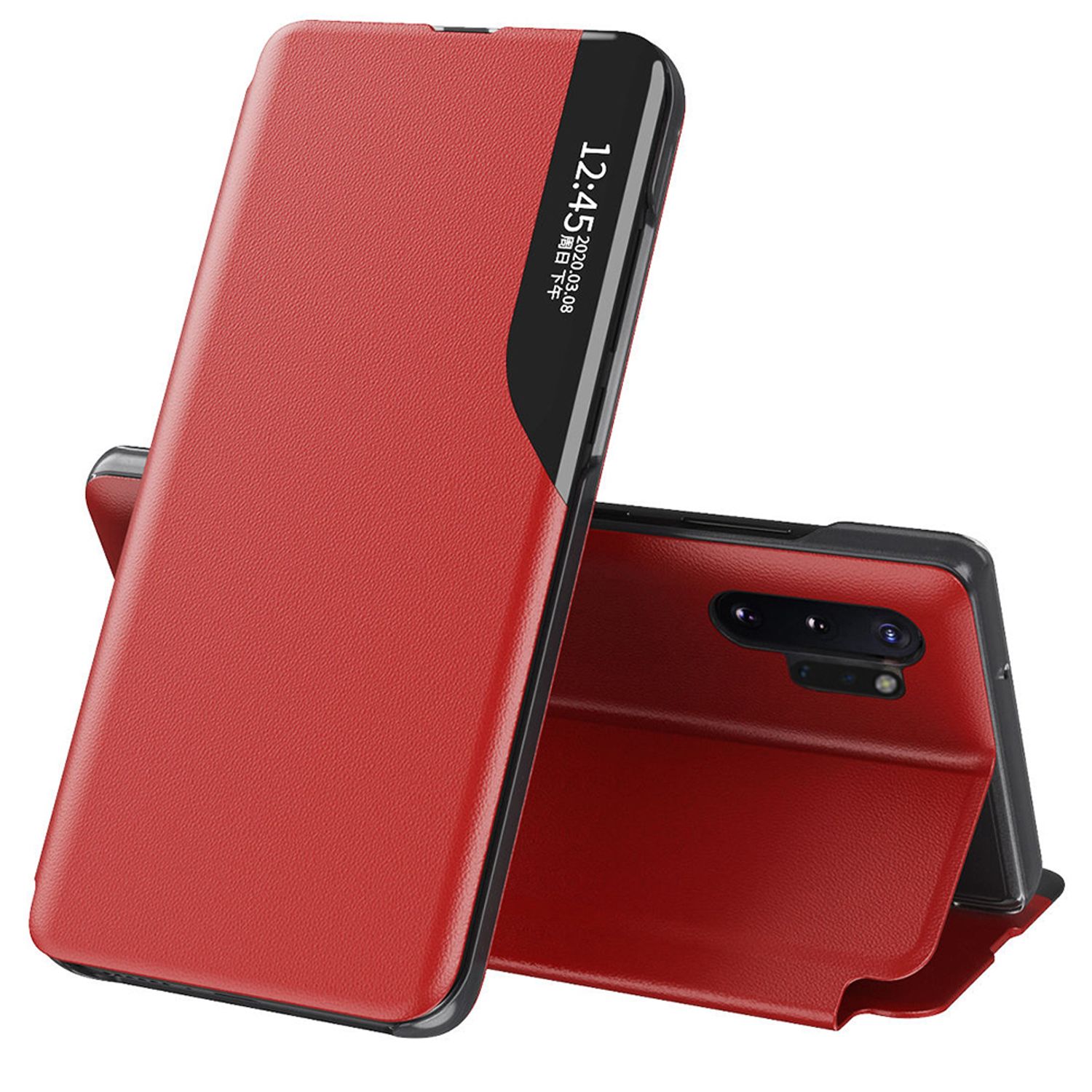 Husa tip carte Techsuit - eFold Series - Samsung Galaxy Note 10 Plus - Red fotografia produsului
