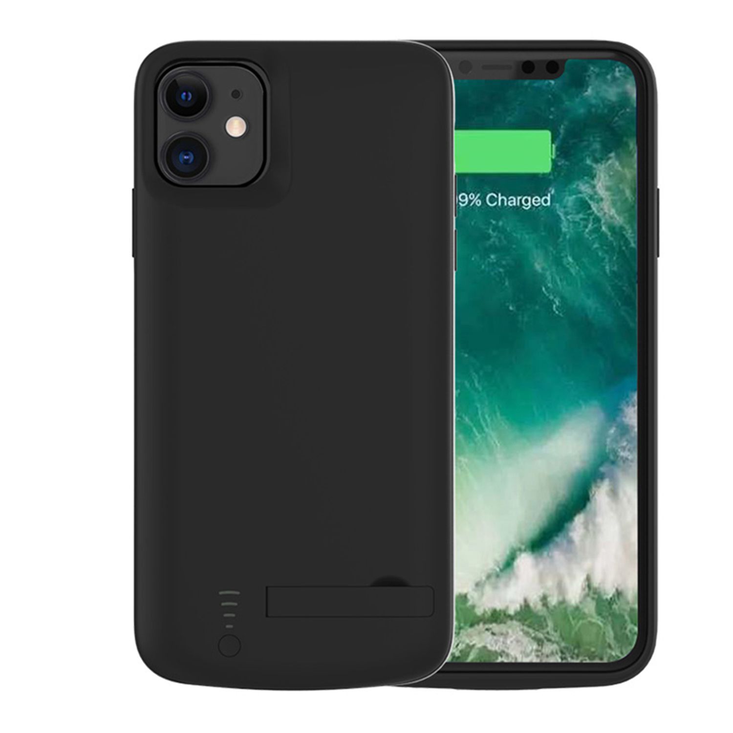 Husa cu acumulator Techsuit - iPhone 11 - 6000 mAh - Black fotografia produsului