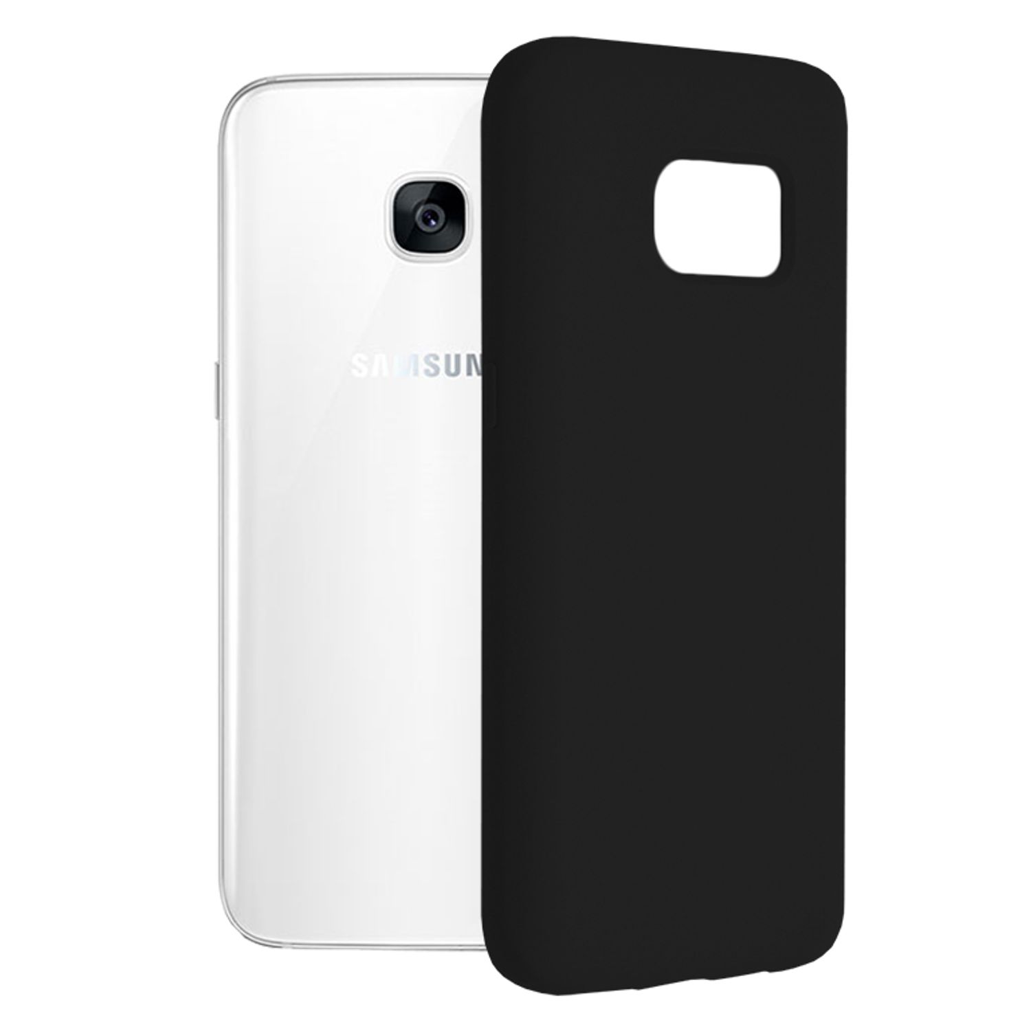 Husa premium Techsuit - Soft Edge Silicone - Samsung Galaxy S7 Edge - Black fotografia produsului