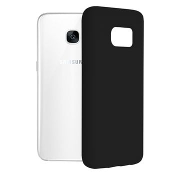 Husa premium techsuit - soft edge silicone - samsung galaxy s7 edge - black